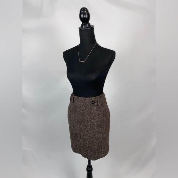 Skirt Brown pockets Banana Republic Size 4P - Picture 5 of 11